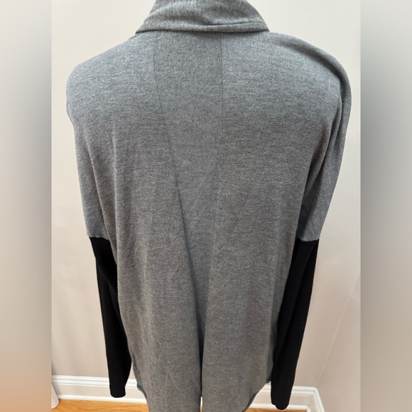 Apt 9 ladies‎ gray open front cardigan black sleeves acrylic rayon size XL - Picture 5 of 9